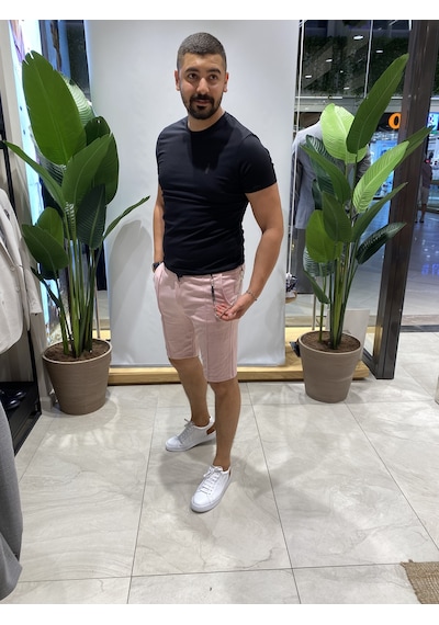 Back Eliesar Elite Pembe Erkek Şort Pembe