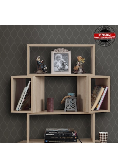 Pasifichome Box Raflı Kutulu Kitaplık Açık Meşe / Çalışma Odası Kitaplık