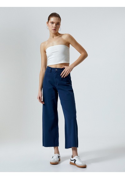 Koton Geniş Kısa Paça Kot Pantolon Yüksek Bel - Sandra Jeans Lacivert 4sal40007mw 4SAL40007MW701 Lacivert Koton Geniş Kısa Paça Kot Pantolon Yüksek Bel - Sandra Jeans Lacivert 4sal40007mw 4SAL40007MW701 Lacivert