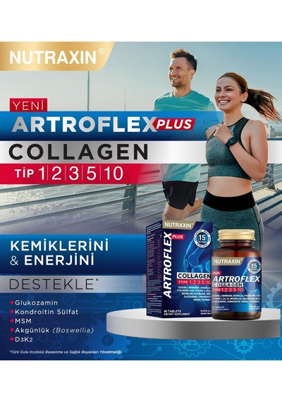 Artroflex Plus Collagen Tip Iı Kolajen, Glukozamin, Kondroitin, Msm Ve Hyalüronik Asit Şeker Ve Gluten İçermez 90 Tablet