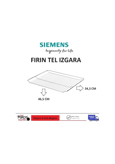 Siemens Uyumlu Hb20Gb540 Ankastre Fırın Tel Izgara / Oven Wire Grid - 447105593