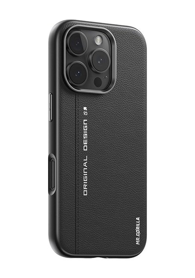 16 16 Plus 16 Pro 16 Pro Max Uyumlu Premium Deri Telefon Kılıfı Siyah 16 Pro
