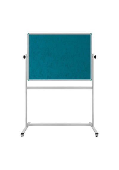 Panda 120 x 140 CM Çift Taraflı 360 Dönerli Tekerkli Mobil Turkuaz Kumaşlı Pano - pan187