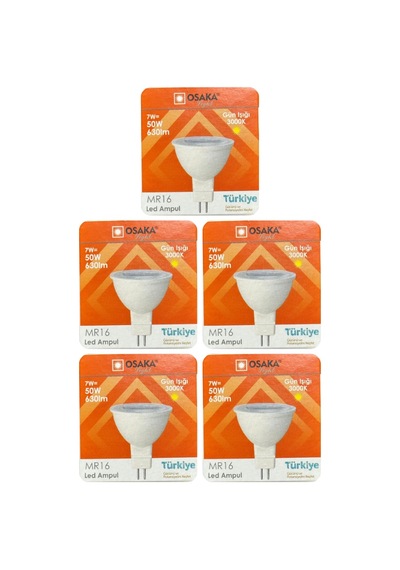 5 Adet Osaka 7w 50w Sarı Işık 3000k G4 Duylu İğne Bacak Led Çanak Ampul