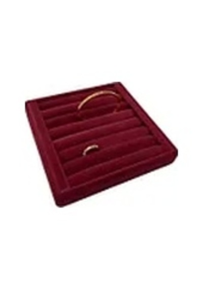 Yerli Üretim Süet Kumaş Bordo Renk 15 Cm / 15 Cm Yüzük Sergileme Standı Çok Renkli