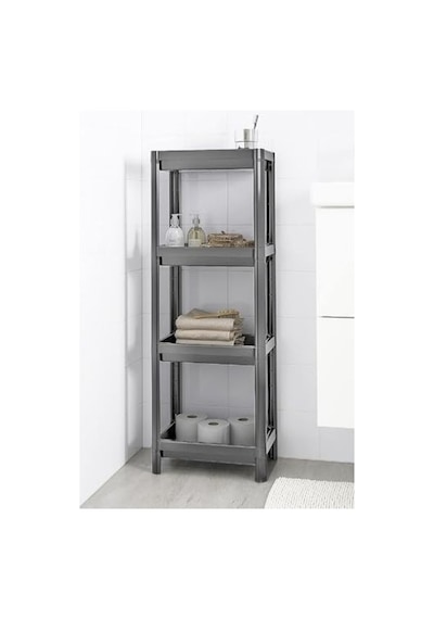 4 Katlı Plastik Organizer - Banyo Ve Mutfak İçin Kolay Montaj Aahşap