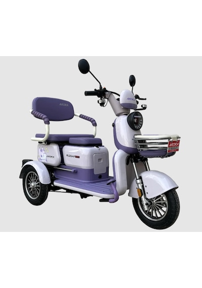 Arora Rüzgar New 650 W 3 Tekerlekli Elektrikli Motosiklet Lila