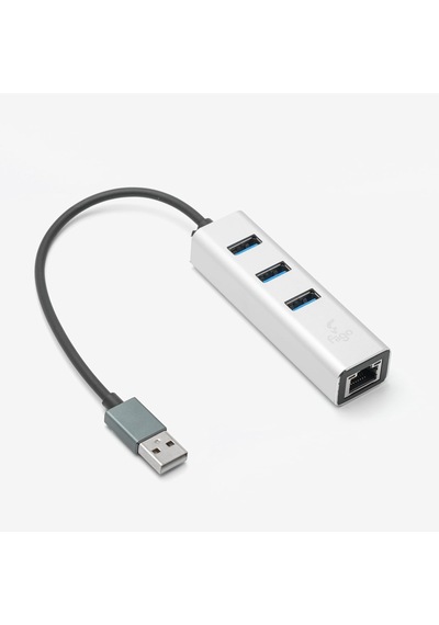 Usb To Lan Ve 3x Usb Alüminyum Adaptör Gümüş