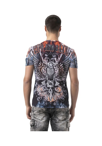Ct818 Pattern Storm Hype Men T-shirt BLUE