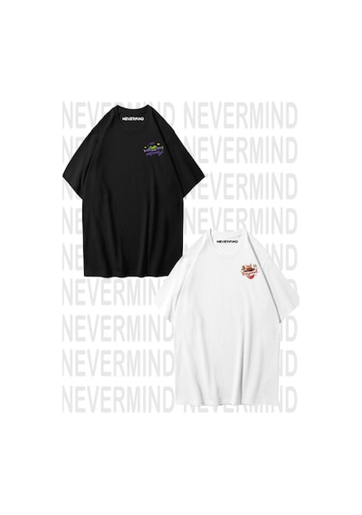 Nevermind Unisex To Infinity & Beyond Ön Baskılı Sevgili Çift Kombini Tasar Siyah-beyaz