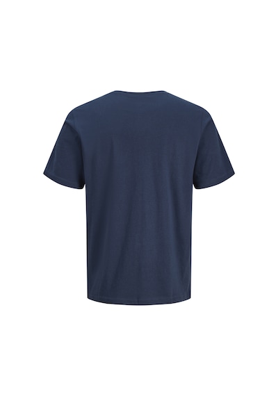 Jack & Jones Erkek Logo Detayli Bisiklet Yaka Tisört - Rush - 12298424 Lacivert
