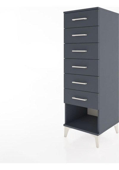 Hyperion Dolap 6 Çekmeceli 44x44x134 Antrasit-antrasit Antrasit Hyperion Dolap 6 Çekmeceli 44x44x134 Antrasit-antrasit Antrasit