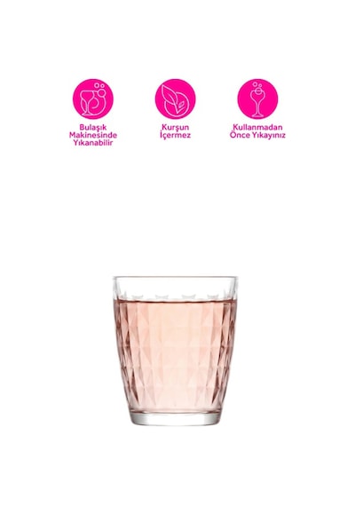 Lav Artemis Cam Su Bardağı 6'lı 340 ml (Meşrubat Bardağı)