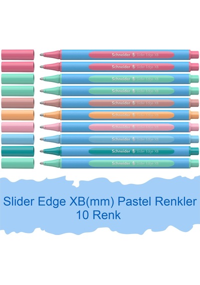 Schneider Slider Edge Pastel Xb Mm Tükenmez Kalem Metal Tüp 10 Lu Sct741