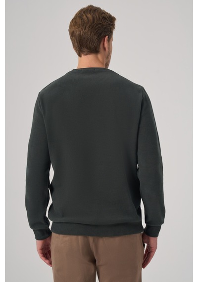 Morven Erkek Haki Trend Bisiklet Yaka Sweatshirt 26ks063003710 Haki