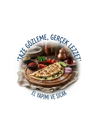 Gözleme Temalı Börekçiler Kahvaltıcılar Cafeler İçin Ahşap Duvar Kapı Dekoratif Süs Tablo