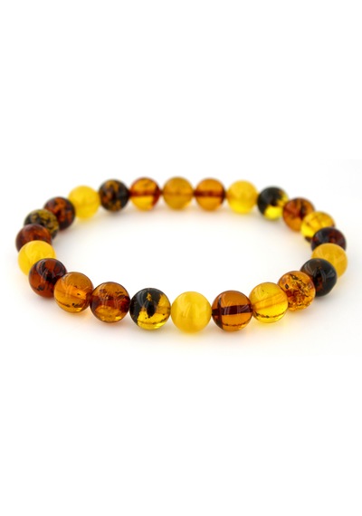 Kehribar Bileklik Kure Tasarım Ambergold Blk23-93 Çok Renkli