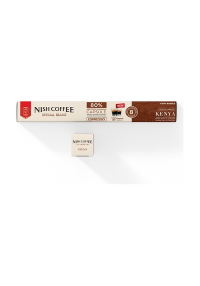 Nish Coffee Single Orijin Kapsül Kahve Kenya Nespresso Uyumlu -10 Adet Kapsül Kahve