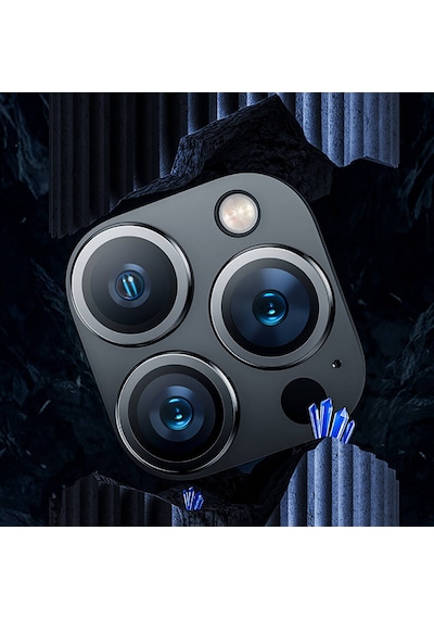 Apple Uyumlu   iPhone 16 Pro Safir Kamera Lens Koruyucu Benks Dr Serisi Gümüş