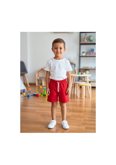 Hafico Erkek Çocuk Basic Şort T-shirt Takım Beyaz