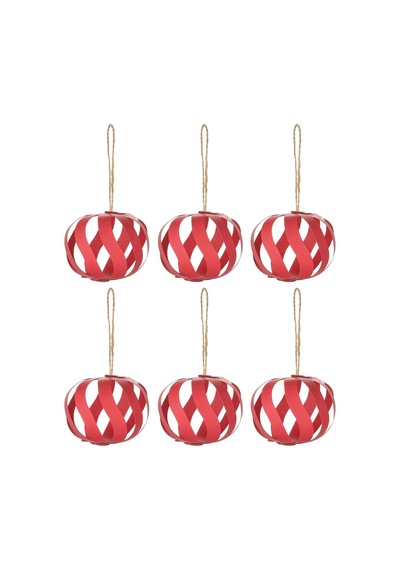 Ikea Vinterfint Kırmızı Noel Süsü 8 Cm