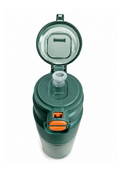 Çift Kapaklı Matara Suluk 920 Ml 2 Farklı İçim Seçeneği, Spor Ve Günlük Kullanım Haki