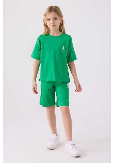 U.S. Polo Assn. U.s. Polo Assn Kız Çocuk Yeşil Bermuda Takım Yeşil