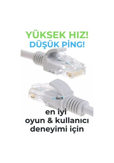 Cat6 10mt Lan Ethernet Kablosu Fabrikasyon Internet Kablo