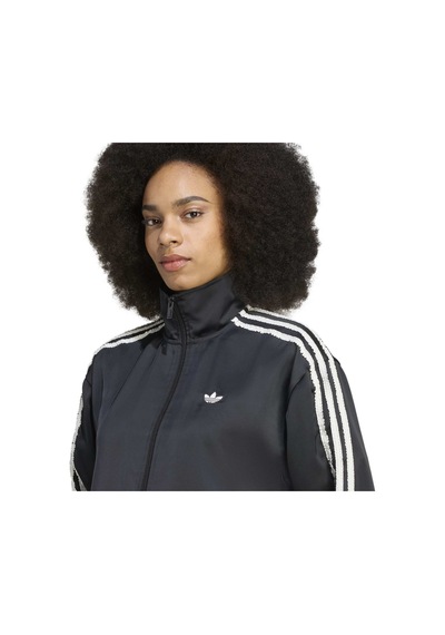 Black Adidas Kadın Günlük Eşofman Üstü Satin Tt Kc8810 Siyah
