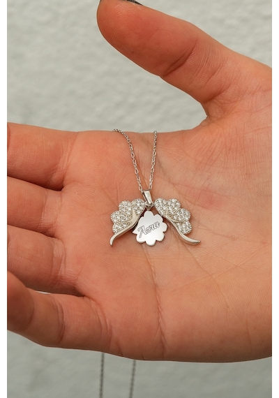 Papatya Silver 925 Ayar Gümüş Rodyum Altın Kaplama isimli Yonca Kolye