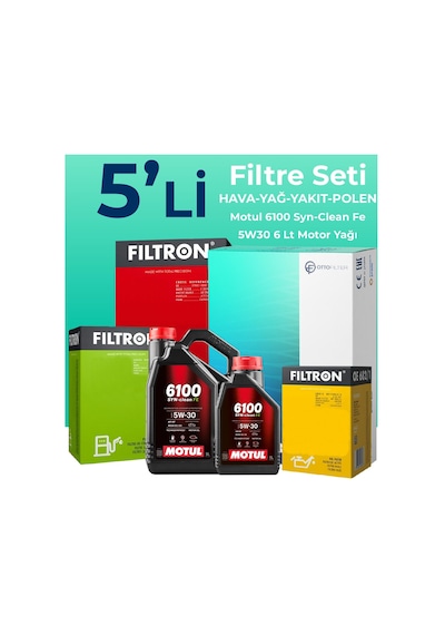 Volvo Xc60 2.4 Dizel Filtre Bakım Seti Motul Motor Yağlı 2009-2014 5 Li 8200BKMFLSHNGFL30423