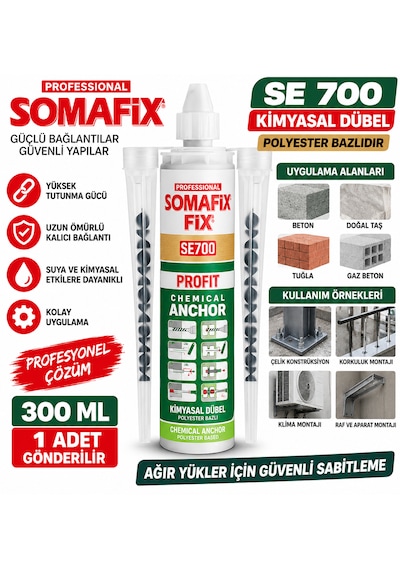 Somafix Se700 Kimyasal Dübel 300 Ml 1 Adet