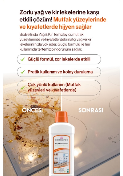 Doğal Yag & Kir Temizleyicisi Lekelere Özel Hijyen Ürünü 750 Ml Diğer