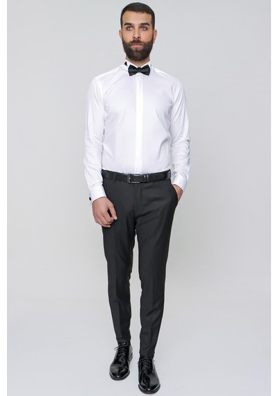 Efor P 2020 Slim Fit Siyah Klasik Pantolon Siyah