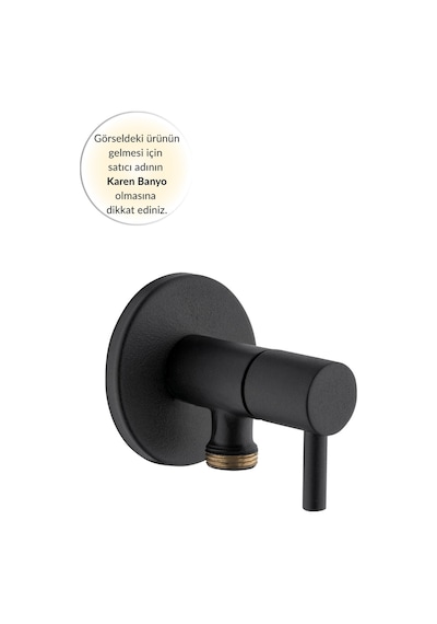 Karen Banyo Angle Valve Glayor Taharet Musluğu, Siyah, Cisa 48920 beyaz