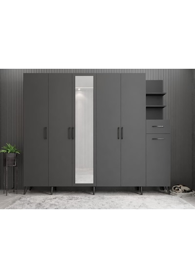 Açelya Portmanto Vestiyer Füme  M7-240 cm