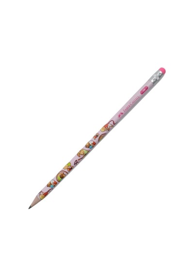 Faber Castell 2b Jimnastik Silgili Kurşun Kalem-pembe Çok Renkli