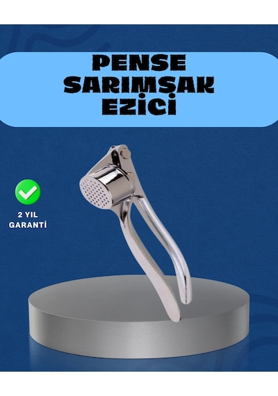 Mutfak Sarımsak Ezici Kaymaz Saplı Güçlü Mekanizma Açık Gri