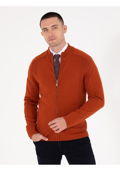 Pierre Cardin Erkek Bakır Hırka Triko 50263239-vr182 Bakır Çok Renkli