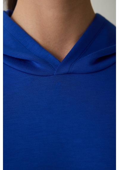 Penti Saks Silky Feel Kapüşonlu Slogan Baskılı Sweatshirt