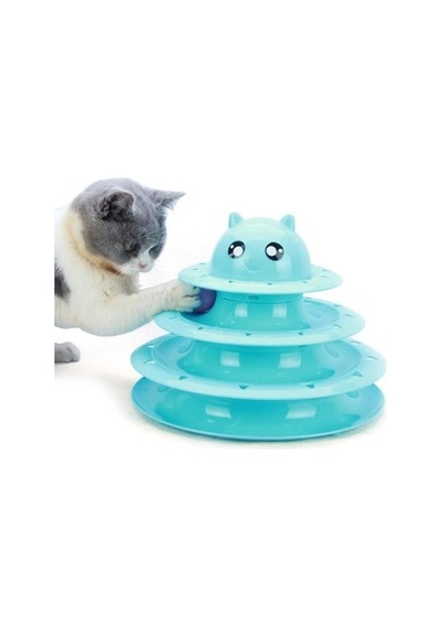 Kauçuk 3 Katlı Kedi Oyuncağı Turntable Cat Toy