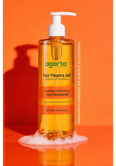 Agarta Tüm Cilt Tipleri Için Doğal Arındırıcı Yüz Yıkama Jeli Hassas 400 ML