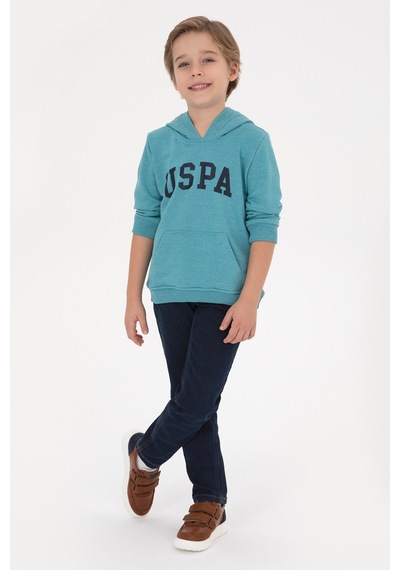 U.S. Polo Assn.  Erkek Çocuk Koyu Mint Melanj Sweatshirt 50314005-vr154 Koyu Mınt Melanj