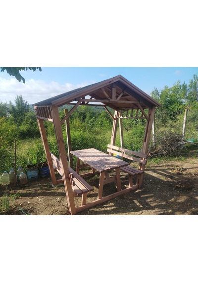 Ahşap Kamelya Çardak 170x150 P10 Maun