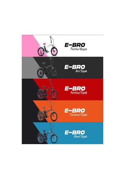 E-bro Hidrolik Disk Fat Bike Katlanabilir 20 Jant Elektrikli Bisiklet Turuncu