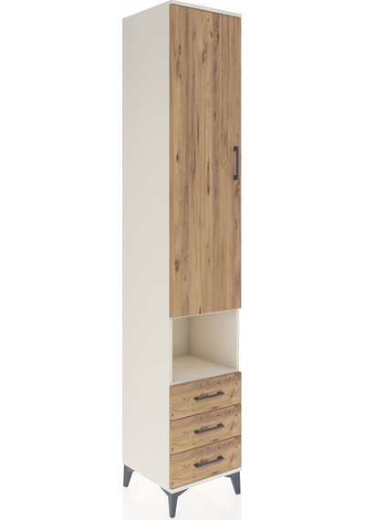 Hyperion Dolap 3 Raflı 3 Çekmeceli Tek Kapaklı 44x44x243 Aytaşı-çam Aytası