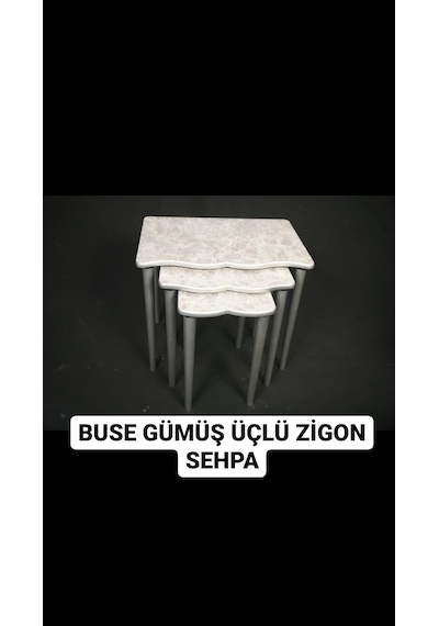 Moleni Buse Gümüş Zigon Sehpa