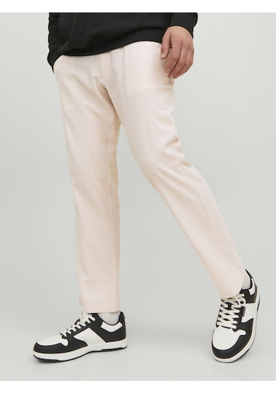 Jack & Jones Büyük Beden Keten Chino Pantolon - Ollie Moonbeam Çok Renkli