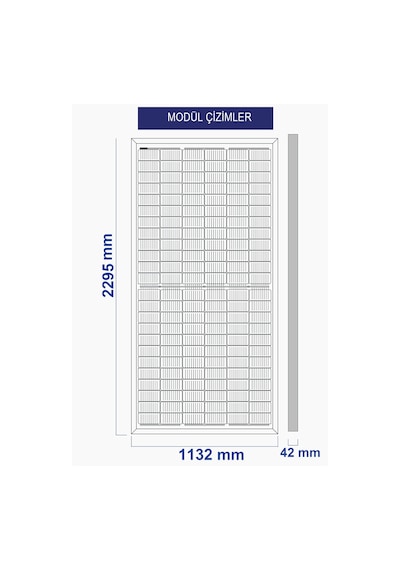 Wos Enerji Güneş Paneli Bifacial Half-Cut 550 W Perc 144 Hücreli Çift Yönlü Solar Panel