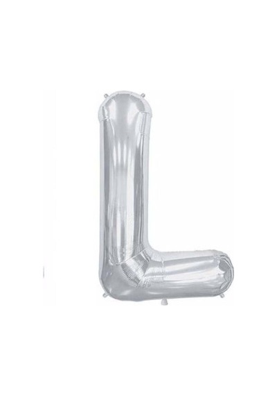 L Harf Gümüş Folyo Balon Küçük 35 Cm 418